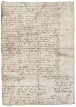 1694年6月26日约翰·萨芬签署的手机网赌软件排行榜解放亚当(一个被奴役的人)的文件 